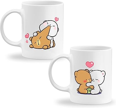 Set of cute cute cute cup cups Gifcardi, set of 2 ceramic pieces, 11 oz 325 ml.. Experience budget-friendly shopping at DIAYTAR NIGERIA, Nigeria's premier online marketplace with quick delivery.