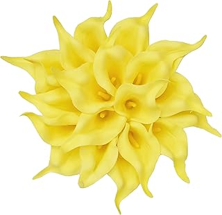 Onlyart 20 pieces of pure yellow artificial lily flowers with flexible latex material for home decoration and kitchen.. Shop across categories at DIAYTAR NIGERIA with the confidence of affordable prices and delivery within 8 days.