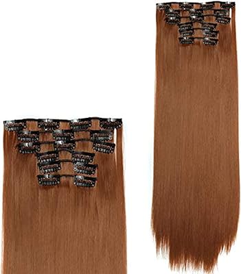 Thick synthetic hair extensions for the whole head of The White Shop for women, thick classic hair extensions for the whole girl's heads, black (vorange).. DIAYTAR NIGERIA revolutionizes online shopping with competitive prices and reliable 5-8 day delivery.