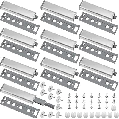 The White Shop Push-Up 10 Pieces door, robust magnetic lock to open the shock absorber system, cabinet insulation, magnetic stainless steel lock with screws.. DIAYTAR NIGERIA: Creating access to affordable products for every Nigerian with our swift delivery service.