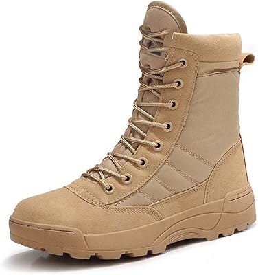 Omagic Tactical Military Boots for Men, Military Mountain Boots for Combat For Forces In Forces in the desert, flat safety shoes for work (color: khaki, size: 40).. Shop from Nigeria's largest product selection at DIAYTAR, with budget-friendly prices and swift delivery.