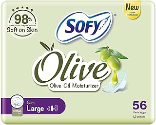 Sofy fine hygienic towels, size L, 29 cm with wings, 56 olive towels.. Shop with ease at DIAYTAR NIGERIA and enjoy our extensive product range delivered at affordable rates.