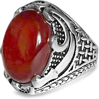 True Natural Agate Stone Ring for Women and Men, Quartz Crystal Ring with Precious Stone Plated Healthy Silver Handmade, Deligian Gift Jewelry.. DIAYTAR NIGERIA: Your one-stop e-commerce destination with affordable prices and nationwide delivery in 5-8 days.