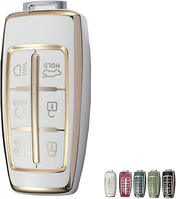 Hercuio Hyundai key cover in flexible TPU compatible with the smart key Hyundai Genesis G80 GV80.. DIAYTAR NIGERIA: Bringing affordable shopping solutions with a diverse product catalog delivered nationwide.