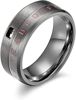 Jajafook 8mm men in stainless steel alphabet figures spinner Ring Silver designer, black, gold, stainless steel, titanium, gold, silver, stainless steel.. Shop with ease at DIAYTAR NIGERIA, Nigeria's premier e-commerce platform offering budget-friendly shipping.