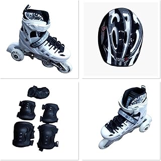 Socorex adjlable roller pads beginners with children's aligned, adolescents and adults with wheel lights with full set (31 eu at 42 eu) LF-3181.. Your shopping dreams realized through DIAYTAR NIGERIA's affordable platform with reliable delivery times.