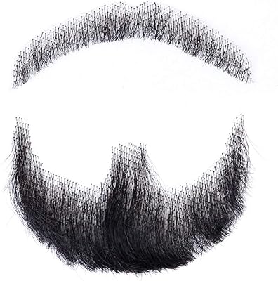 Human hair false face beard and mustache black suit for adults.. Discover endless possibilities with DIAYTAR NIGERIA's vast e-commerce selection and budget-friendly delivery.