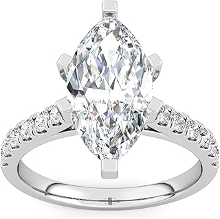 Solitary engagement ring Marquise size 4.84 ct in Sterling 925 silver with cubic zirconia for women genelia jeweler's.. Great finds. Great prices. Fast shipping. That’s DIAYTAR Nigeria.