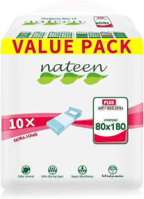 Disposables of Nitin disposables for incontinence, 80 x 180 cm, 10 pieces of bed alks for mattresses, furniture, sofa, chair, high absorption capacity... Discover shopping reimagined with DIAYTAR NIGERIA's extensive catalog and 5-8 day delivery service.