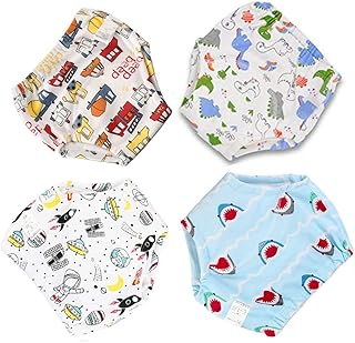 Zinzplay signs for children, package of 4 reusable underputs for toddlers, 6-layer cleanliness learning briefs with a cute design, unisex, age 1.5 to 3 years (multicolored) (multicolored) (multicolored) (multicolored) (multicolored) (multicolored).. DIAYTAR NIGERIA connects you with thousands of products at competitive prices, delivered within a week.