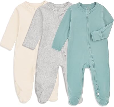 Baby pajamas with mittens - 3 pieces for baby girls and boys night clothing in cotton for newborns.. DIAYTAR NIGERIA makes every purchase count with our affordable prices and reliable 5-8 day shipping.