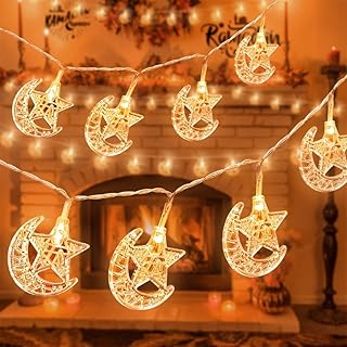 Oh my God, Ramadan Lune and Stars Lights, 10 meters 80 Enlightenment LED Extensible Interior Decoration for Interior, Exterior, Festival, Tree, Garden.. Experience the joy of discovery with DIAYTAR NIGERIA's vast catalog and nationwide affordable delivery.