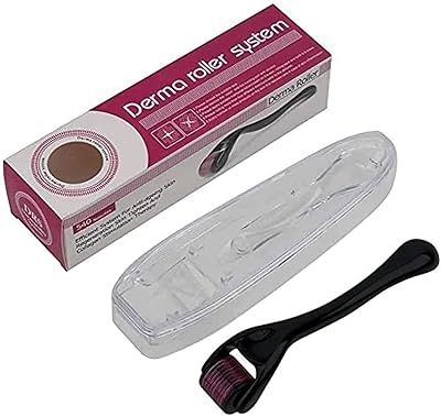 AWH Derma Roller 0.5 mm - 540 Hair growth roll needles, micro -wrinkles in anti -aging titanium acne scar treatment micro needle with transparent box - black.. DIAYTAR NIGERIA: Bringing quality products to every Nigerian home at prices everyone can afford.