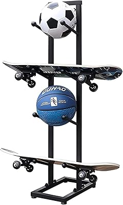 Metal storage support for skateboarding/balls, 4 layers, removable display for basketball, vertical sports equipment organizer for school gymnastics stores.. Find everything you need at prices you'll love with DIAYTAR NIGERIA's comprehensive e-commerce platform.