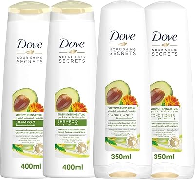 Fortifying shampoo Dove Avocado Ritual, 400 ml (2) package + fortifying Avocado Ritual, 350 ml (2).. DIAYTAR NIGERIA combines affordability, variety, and convenience with nationwide delivery services.