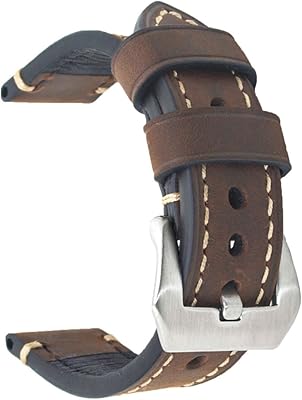 True leather watch bracelet, 20 mm, 22 mm and 24 mm sizes, with classic design and black color, representing a bygone era.. DIAYTAR NIGERIA transforms online retail with unbeatable prices and consistent delivery timeframes.