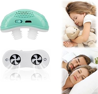 Anti-radiation devices, automatic plug against snoring, soft electric, double whirlwind, improves sleep quality, mini USB, prevents snoring, fresh air, comfortable breathing for women and men (green).. DIAYTAR NIGERIA promises affordability and variety with every purchase, delivered in 5-8 days.