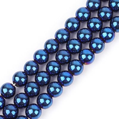Gem inside pearls of 8 mm natural blue metal hematical hematical, semi-precious stone pearls for the manufacture of jewelry, 15 "Attractive.. Experience the power of choice with DIAYTAR NIGERIA's vast catalog and affordable 5-8 day delivery.
