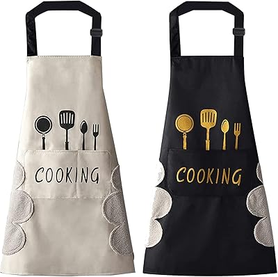 Kitchen apron with pocket for women and men chef, apron of waterproof unisex chef, hand wipe -up deck for cooking, painting, household work, vacation gift, hanging of racks, black, l.. Order today, receive in days — DIAYTAR Nigeria makes it possible.