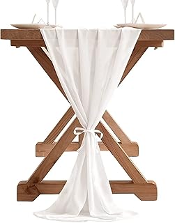 10 -foot white muslin table runner, 29x120 gauze table runner ", transparent rustic table decor for weddings, baby showers, birthday parties.. Your everyday shopping destination, DIAYTAR NIGERIA offers unbeatable value with quick delivery times.