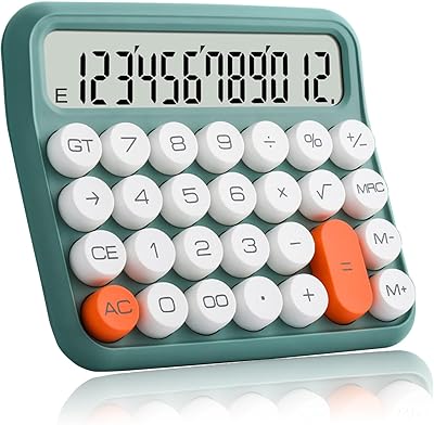 Office calculator Sweet Seven - large 12 -digit LCD screen, basic standard calculator with large buttons for school, house and work (green).. DIAYTAR NIGERIA combines affordability, variety, and convenience with nationwide delivery services.