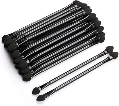 30 pieces brushes of makeup double -sided sponge disposable, professional cosmetic brush double head for eyelid shadow with 10 cm long handle, black.. Your shopping dreams realized through DIAYTAR NIGERIA's affordable platform with reliable delivery times.