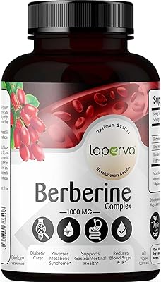 Berberine supplement | Berberine complex Laperva 1000 mg - Help with diabetic care, reduces blood sugar and IR, reverses metabolic syndrome, supports digestive health (60 vegetarian capsules).. Discover the convenience of DIAYTAR NIGERIA's vast e-commerce platform with delivery in just 5-8 days.