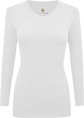 Natural Uniforms T-shirt under scrub for women, V-neck, long sleeves.. Shop anytime, receive on time — only with DIAYTAR Nigeria.