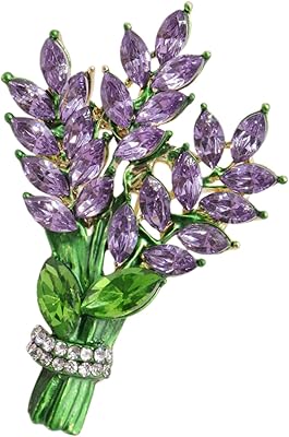 Lys Flower Pin in Lavender crystal rhinestones, elegant women's accessories, fashionable wedding jewelry, wedding flower pins.. Explore limitless products on DIAYTAR Nigeria — at the lowest prices.