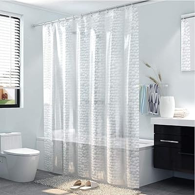 Large plastic shower curtain 3D transparent acetate patterns.. Discover endless shopping possibilities at DIAYTAR NIGERIA, with budget-friendly prices and reliable delivery.