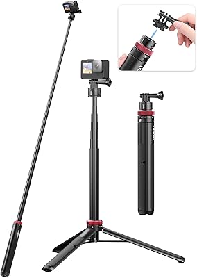 Room pole 57 inch selfie pole for gopro - Ulanzi Go Quick II Extensible tripod support, magnetic suction, quick clearance, VLOG accessories, handle for Gopro Hero 11 10 9 8 7 6 5/Max/Dji Osmo Action Cam Action Cam.. DIAYTAR NIGERIA brings the marketplace to your home with budget-friendly prices and nationwide delivery.
