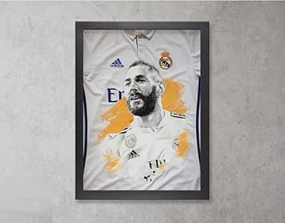 Benzema Real Madrid poster with 50 x 40 Multicolor frame of Pumah Accessories.. Your shopping journey simplified with DIAYTAR NIGERIA's vast selection and budget-friendly shipping.