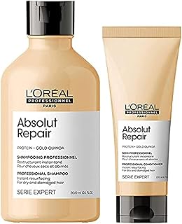 L'Oréal Professional Serie Expert Duo Absolut Repair Shampoo 300 ml and Post-Shampoo 200 ml.. Shop with intention at DIAYTAR NIGERIA, offering thousands of products at budget-friendly prices.