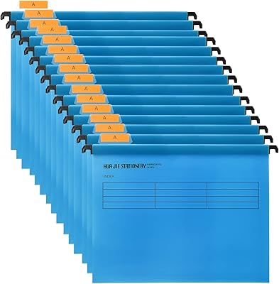 A4 suspended files, Maingtec Polypropylene cardboard file with tabs and card insert for home work foundation for school and office (12 blue rooms).. DIAYTAR NIGERIA: Making online shopping accessible with affordable prices and nationwide delivery service.