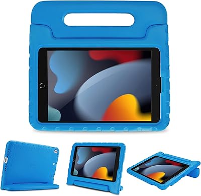Children's procase shell for iPad 10.2 9th generation 2021 / 8th generation 2020 / 7th generation 2019 / iPad Air 10.5 \ "2019 / iPad Pro 10.5, Support shell with convertible shock -resistant convertible handle, light case adapted to children - Blue.. DIAYTAR NIGERIA redefines convenience with our vast product selection and swift nationwide delivery.