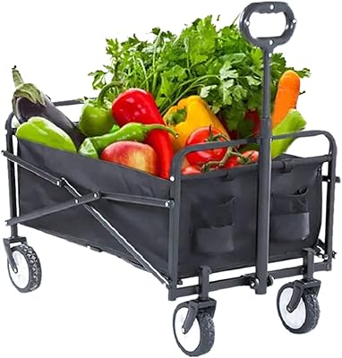 Folding carriage Folding Goronb roller, multi-roller multi-purpose trolley, swivel beach cart, foldable shopping trolley, outdoor multi-custom cart, sports cart, maximum load: 60 kg (black).. DIAYTAR NIGERIA connects you with thousands of products at competitive prices, delivered within a week.