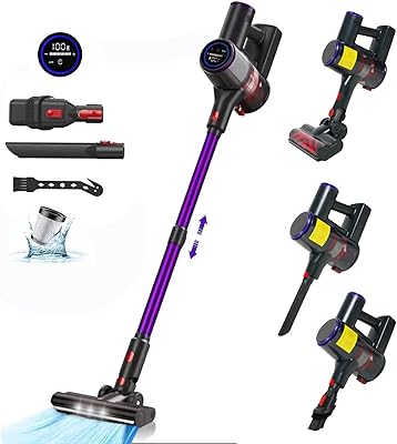 Wireless broom vacuum cleaner, powerful broom vacuum cleaner 26 kpa, light and silent broom vacuum cleaner 6 in 1, LED display, maximum autonomy of 50 minutes, removable battery, for animal hair, hard wood floor, house and car.. Shop from thousands of products at DIAYTAR NIGERIA and enjoy budget-friendly nationwide delivery.