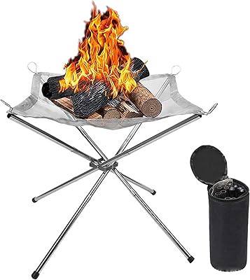 Portable fire stove for YKM outdoor patio with foldable table in stainless steel mesh (50 cm).. Experience the convenience of online shopping with DIAYTAR NIGERIA's reliable 5-8 day delivery service.