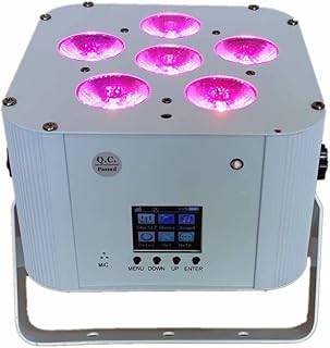Junman 6 x 18W RGBWAUV 6 in 1 Rechargeable wireless powered by WiFi battery App LED by light DJ Stage Uplight 1PC.. Reliable delivery, all over Nigeria — that’s DIAYTAR Nigeria promise.