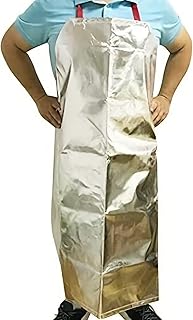Flower aluminum apron, safe for work, heat resistant for industrial welding, thermal radiation apron, silver, one size.. DIAYTAR NIGERIA: Your partner in affordable online retail with reliable delivery across the nation.
