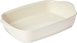 Rectangular pastry dish Amilie Henry, cream, 36 x 23 cm, EH-029652.. DIAYTAR NIGERIA: Empowering Nigerians with access to affordable products delivered within 8 days.