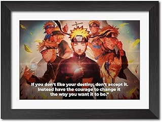 Plasive posters Tenorarts Naruto Uzumaki with black frames (33 cm x 9 ") [redesigned with thick textured frames].. Shop with confidence at DIAYTAR NIGERIA, where affordability meets reliability in less than 8 days.