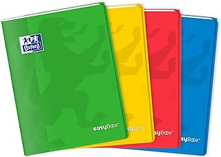 Lot of 4 notebooks Oxford Easy Book 24 x 32 cm Large Squré Seyès 96 pages pressed polypropylene 90 g assorted colors.. Shop without boundaries at DIAYTAR NIGERIA, offering extensive variety at prices you'll appreciate.