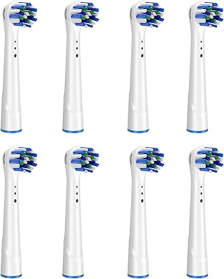 Moreliane 8 Pieces/Set of spare tooth toothbrush compatible with the oral-B Braun electric toothbrush for sensitive gum care.. DIAYTAR NIGERIA: Where affordability and variety meet with convenient delivery within 8 days.