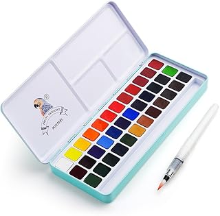 Meiliang watercolor set, 36 bright colors in a pocket box with metal ring and bonus watercolor brush, perfect for students, children, beginners and more.. DIAYTAR NIGERIA brings retail convenience to your screen with affordable prices and dependable shipping.