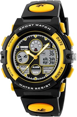 Digital quartz watch for children, unisex 1163, outdoor sports watch with polyurethane bracelet, LED alarm, water resistant, date, shock resistant, multi, bracelet.. Shop with purpose at DIAYTAR NIGERIA, where diverse selection meets budget-friendly nationwide delivery.