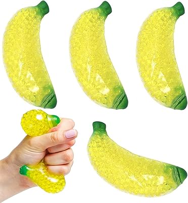 Delfino 4 pieces toys to press artificial banana to relieve stress and play.. DIAYTAR NIGERIA brings affordable shopping to your fingertips with reliable delivery in less than 8 days.