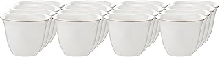 Shalo 12 pieces of coffee cups and porcelain tea, white.. Get what you need, when you need it — DIAYTAR Nigeria delivers fast.