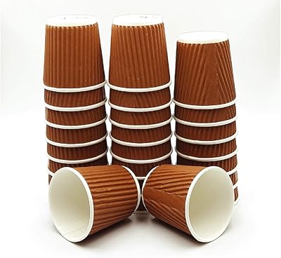 SNH brown disposable crimping goblet - 4 oz kraft cup for hot tea, coffee, kahwa, hot drinks, natural brown - 25 units... Big selection, small prices — shop now on DIAYTAR Nigeria.