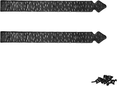 Package of 2 artificial door hinges of 12 inch hinge with black decorative strap in iron.. Shop smarter, not harder with DIAYTAR NIGERIA - thousands of products at your fingertips with affordable delivery.
